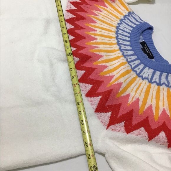 French Connection Essentials Ivory Fair Isle Sweater New Size Large - Picture 6 of 8